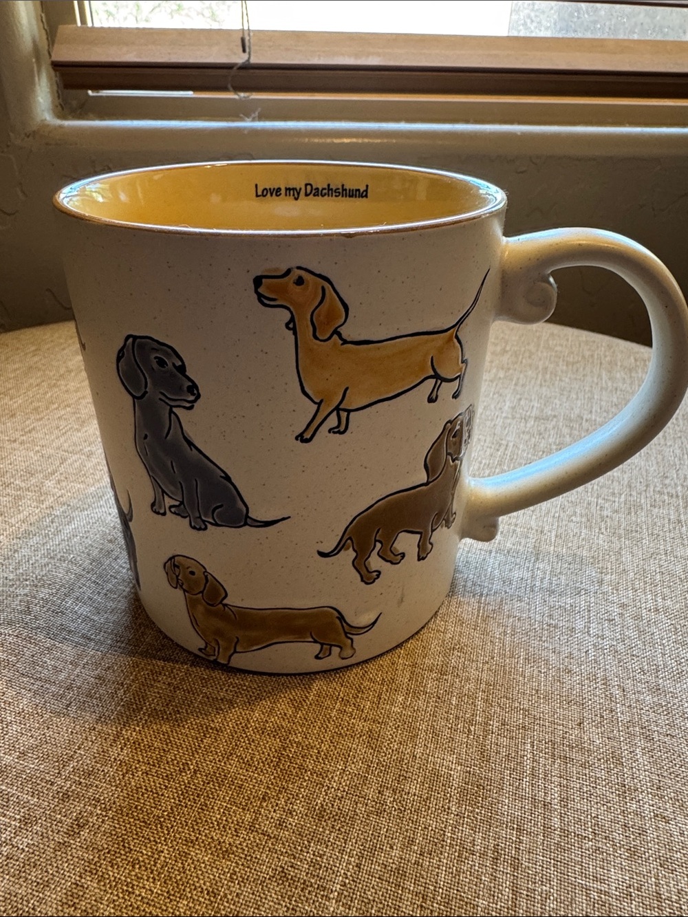 Love My Dachshund Ceramic 20oz. Mug NWT